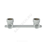 Планка монтажная PP-R белая Дн 25х3/4" ВР под смеситель с водорозетками PRO VALFEX 10124325-PRO