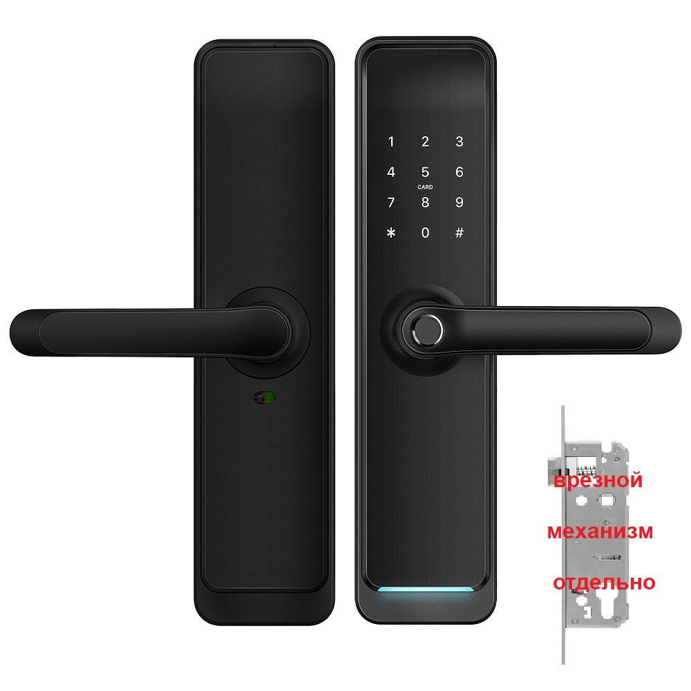 Накладки электронного замка Smart Fast Black 4213 (врезной механизм отдельно)