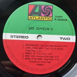 Винтажная виниловая пластинка LP Led Zeppelin II (Japan 1976) (No Obi) (Poster) Moby Dick
