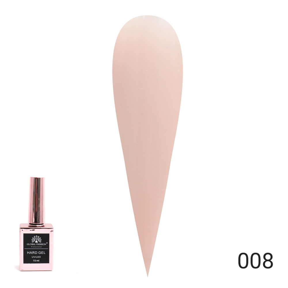 Твёрдый гель (Hard Gel) 15 мл Global Fashion, 08