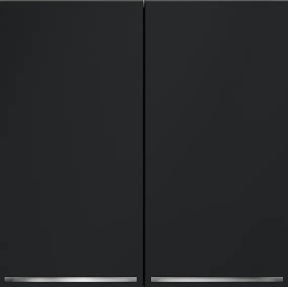 Переключатель проходной двухклавишный с подсветкой Voltum S70 Графит VLS020407