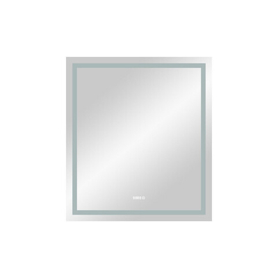 Зеркало "Verte Led" 800х900 с часами, датчиком движения