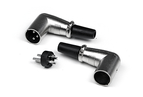 INVOTONE XLR3M200C - Коннектор XLR 3Р, папа, кабельный, угловой, корпус металл