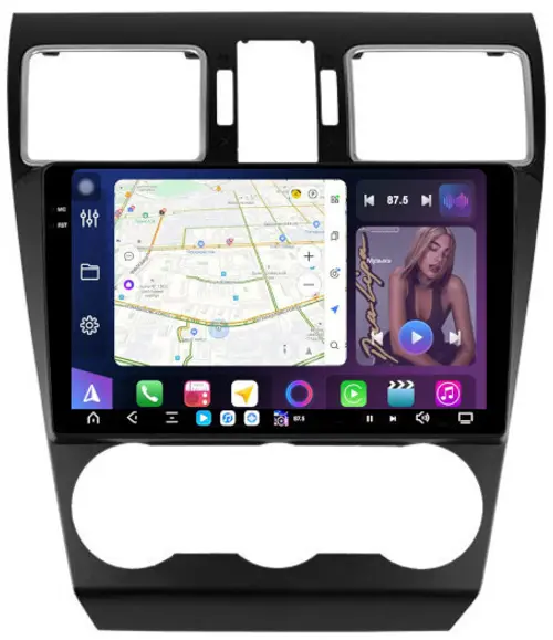 Магнитола для Subaru Forester 4, XV 1 2015-2018, Impreza 4 - FarCar S500-TS20 монитор 9.5" 2K QLED на Android 14, Быстрейшая, CarPlay, 4G SIM-слот