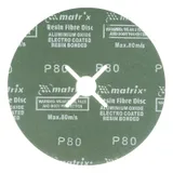 Круги фибровые 5 шт, Р 80, 180 х 22 mm Matrix — фото 2