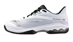 Мужские кроссовки теннисные Mizuno Wave Exceed Light 2 CC - white/metallic gray/black