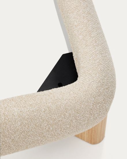 Кровать Odina La Forma из ткани букле цвета экрю 160 x 200 см