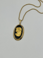 Кулон Wedgwood чёрный с инталией