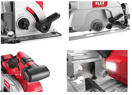 Аккумуляторная дисковая пила FLEX CS 62 18.0-EC C, 18В, диск 165/20 мм с защитным маятниковым кожухом 491322