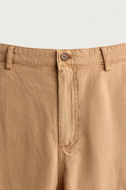 ZARA БРЮКИ КАРГО RELAXED FIT С ЭФФЕКТОМ ПОТЕРТОСТИ, РЫЖЕВАТО-КОРИЧНЕВЫЙ