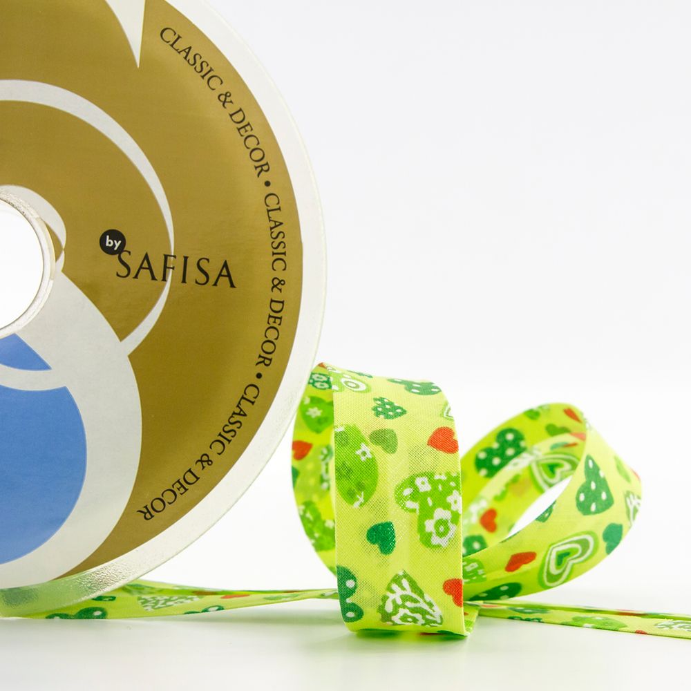 Косая бейка с рисунком 20 мм / 20 метров, диз.6530, 118, Safisa (Spiral)