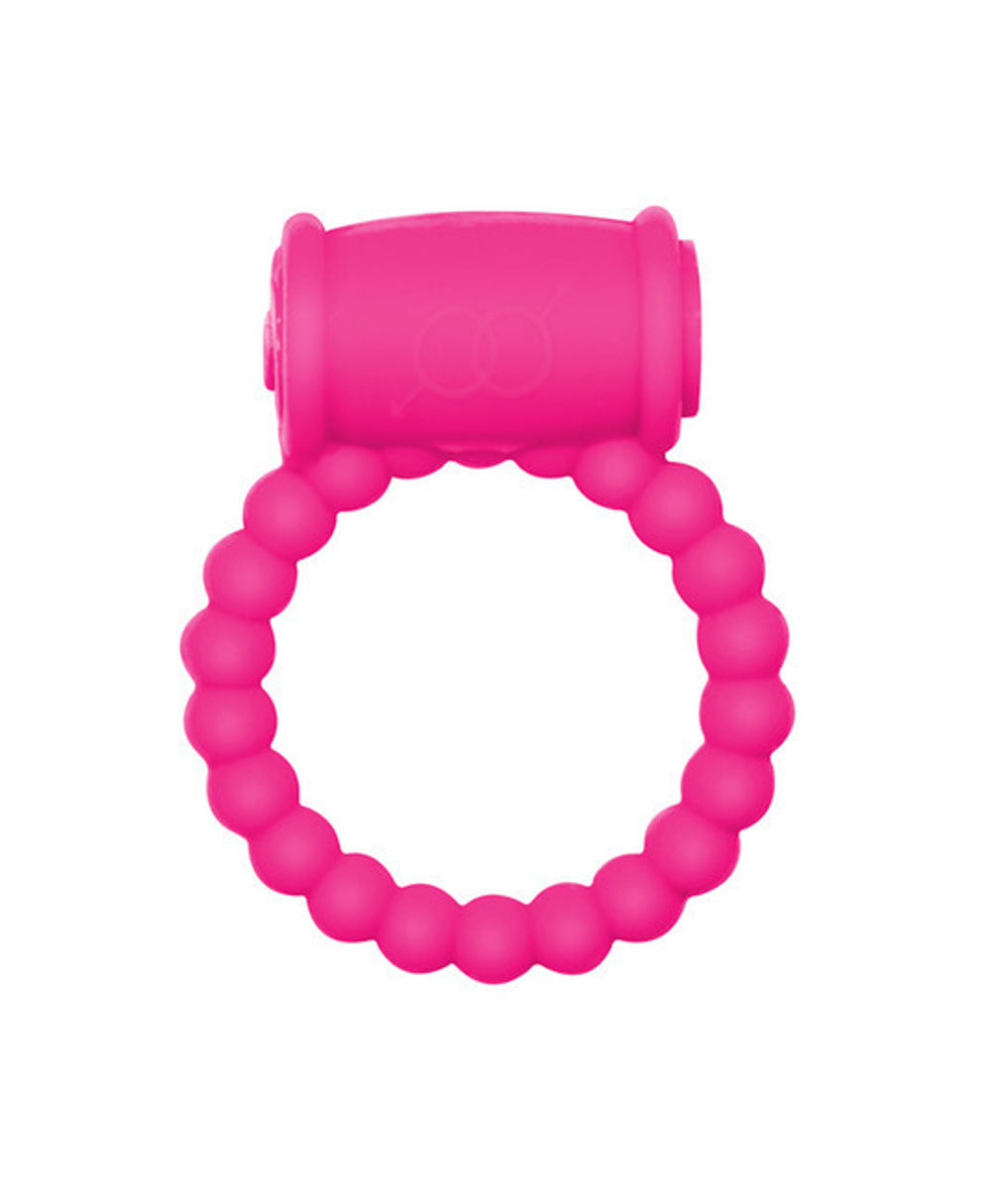 Эрекционное силиконовое кольцо с вибрацией Rings Drums pink (Цвет: розовый)