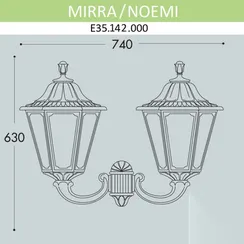 Настенный фонарь уличный Noemi E35.142.000.WYH27 Fumagalli