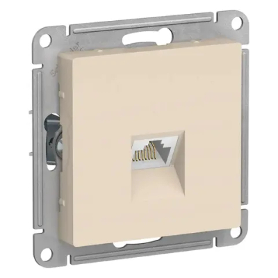 ATLASDESIGN РОЗЕТКА компьютерная RJ45 кат. 5e, механизм, БЕЖЕВЫЙ