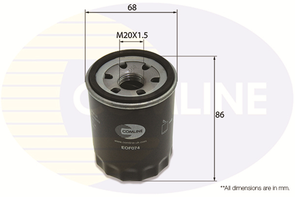 COMLINE - EOF074-CML - Oil Filter