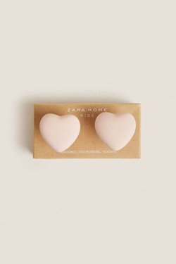 ZARA HOME МЕБЕЛЬНАЯ РУЧКА »СЕРДЦЕ» (НАБОР ИЗ 2 ШТ.) ПАСТЕЛЬНО-РОЗОВЫЙ