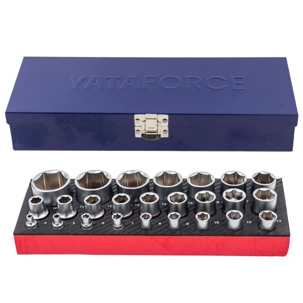 Головки 1/4'', 1/2'', набор 25пр YATAFORCE YF-50121G