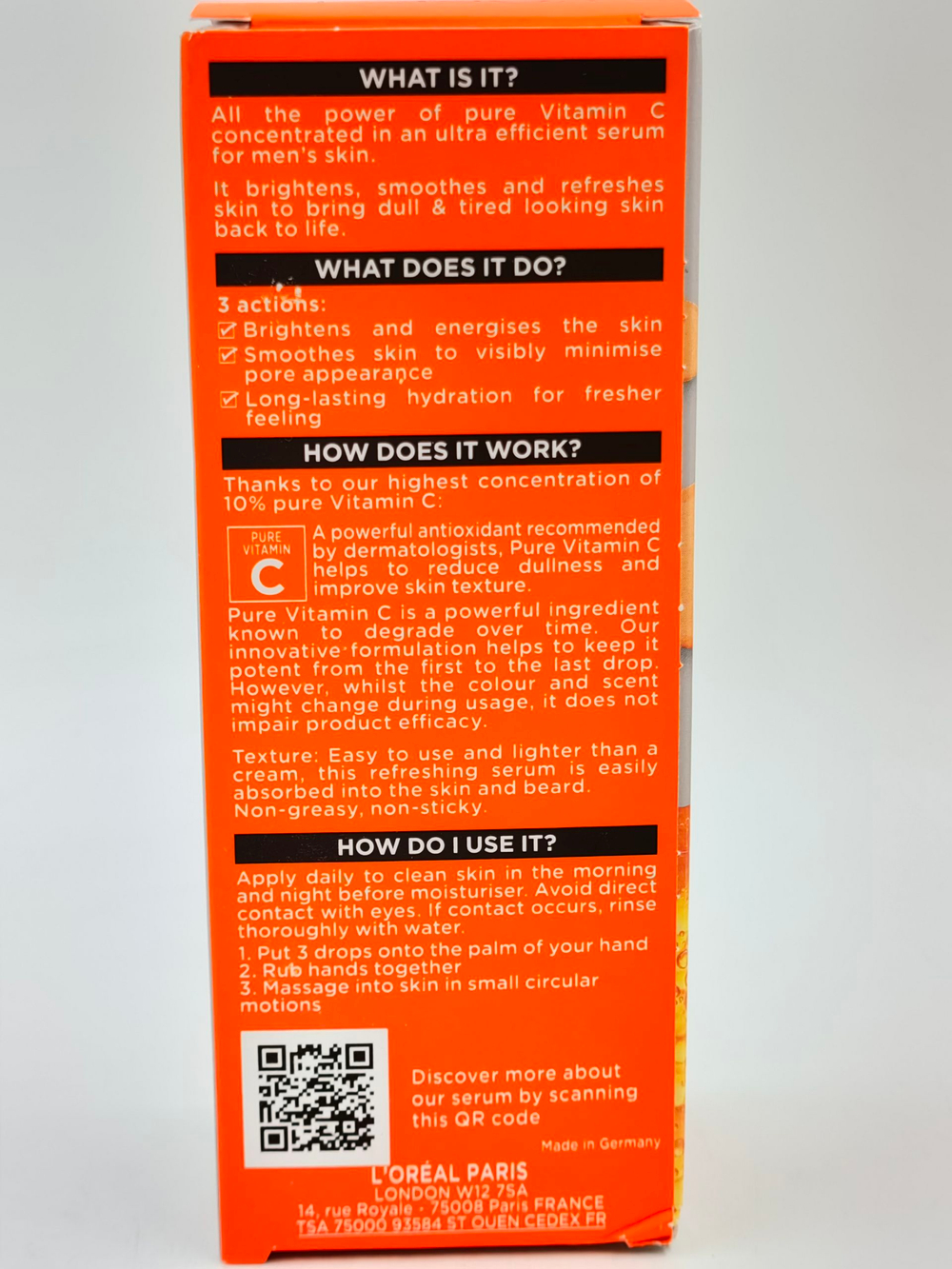 Сыворотка для лица Men Expert Hydra Energetic Vitamin C для мужчин 30 мл (Франция)