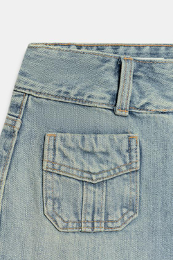 ZARA ДЖИНСЫ TRF С НИЗКОЙ ПОСАДКОЙ И КАРМАНАМИ, ГОЛУБОЙ