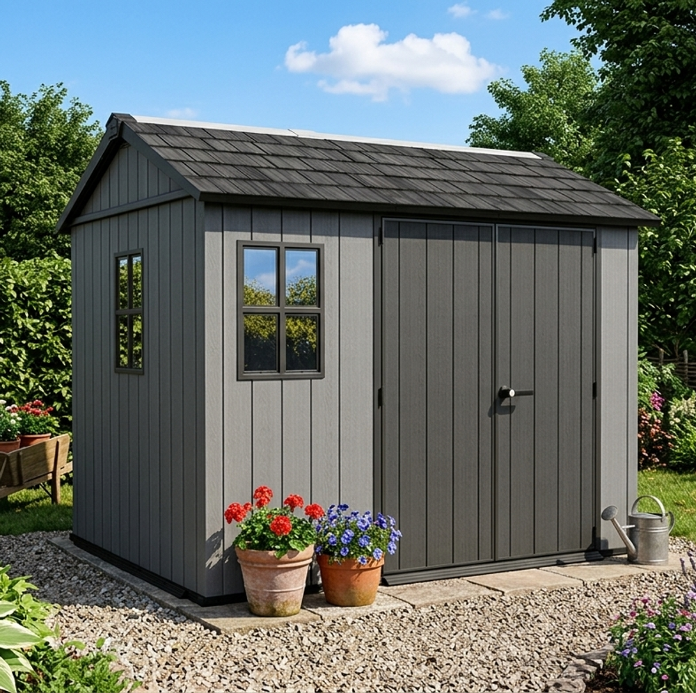 Пластиковый хозблок Keter Newton Plus 975 grey