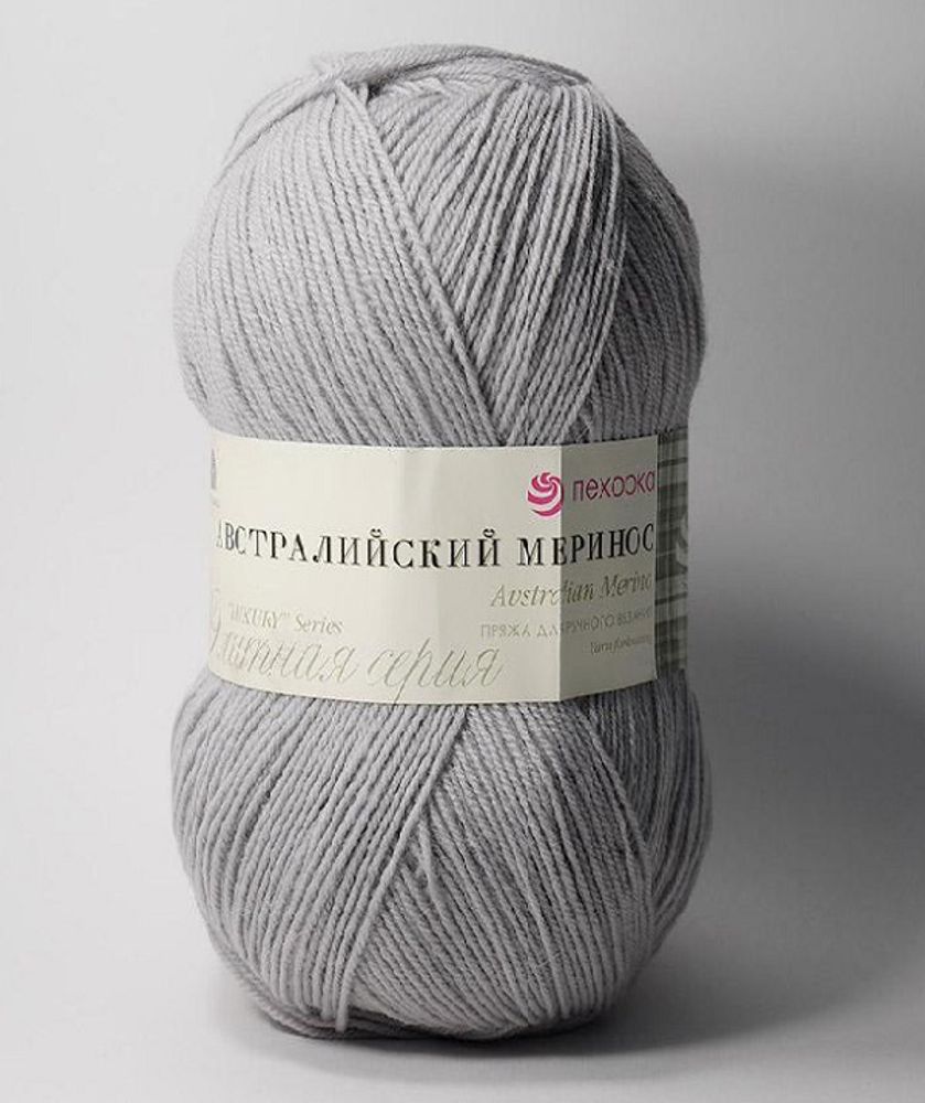 Пряжа Пехорка Австралийский меринос / уп.5 мот. по 100 г, 400 м, цв.276 перламутр Пряжа Пехорка Австралийский меринос / уп.5 мот. по 100 г, 400 м, цв.276 перламутр