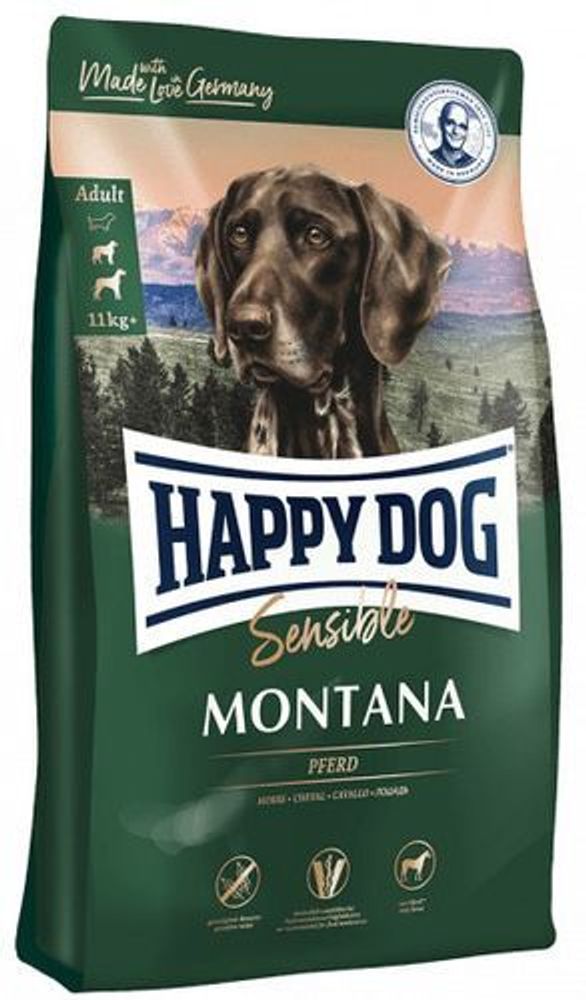 Сухой корм Happy Dog Supreme Montana Монтана для собак средних и крупных пород беззерновой с кониной и картофелем 10 кг Сухой корм Happy Dog Supreme Montana Монтана для собак средних и крупных пород беззерновой с кониной и картофелем 10 кг