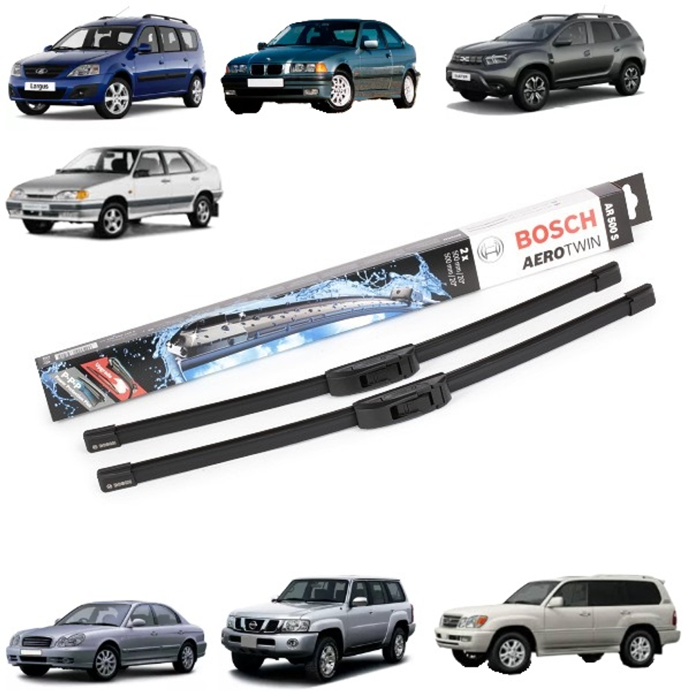 Щетки стеклоочистителя BOSCH для Renault Duster / Logan / Sandero / LADA Largus / ГАЗель