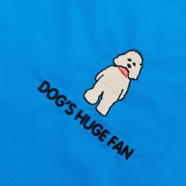 Шоппер SS23 Embroidered Dog's Fan Azure ярко-синий - фото 2