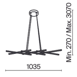 Подвесная светодиодная люстра Maytoni Halo MOD244PL-L50BK