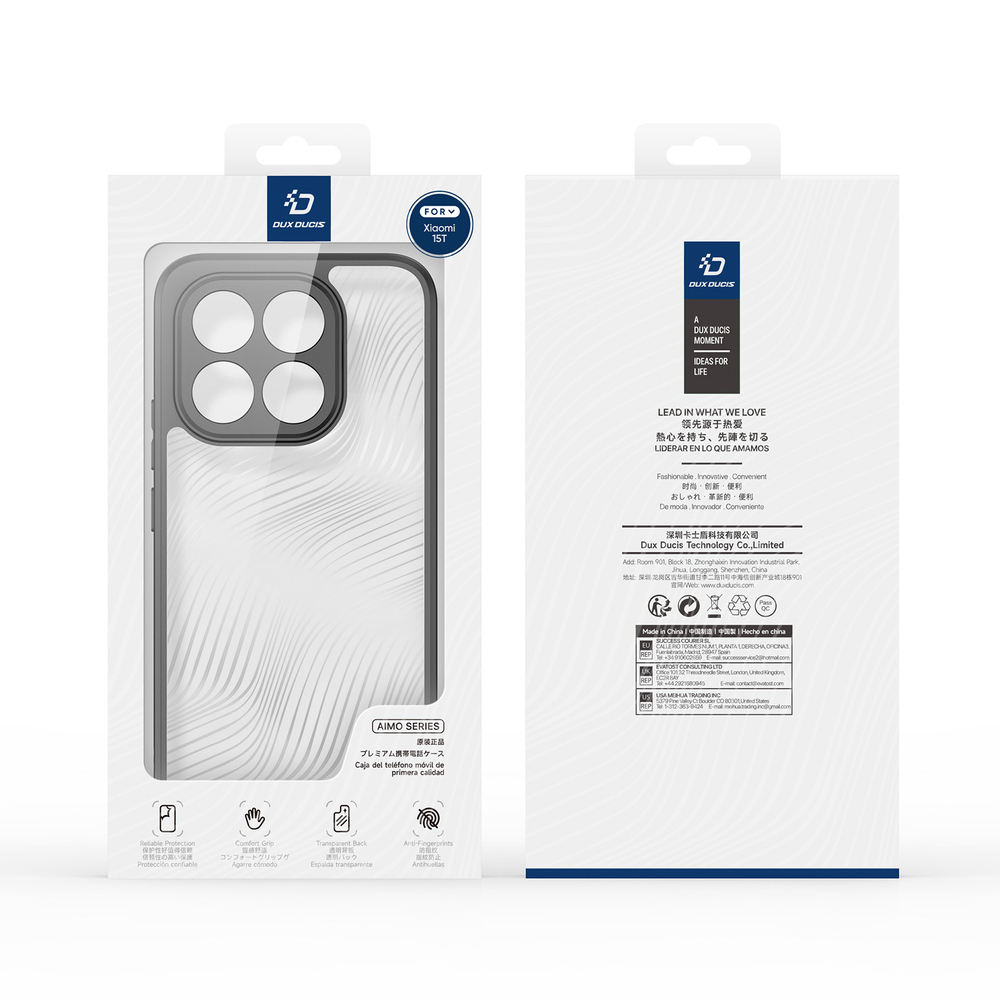 Защитный чехол прозрачный для смартфона Xiaomi 15T, серия Aimo Series Case от Dux Ducis