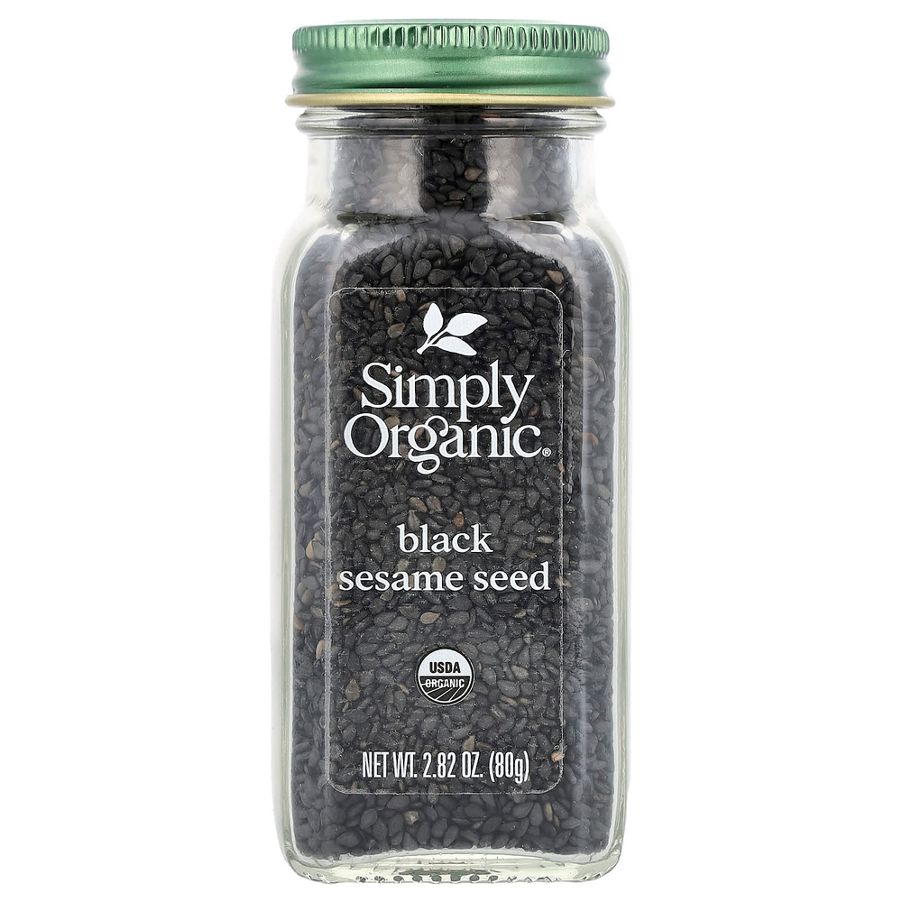 Simply Organic, Семена черного кунжута, 80 г (2,82 унции)
