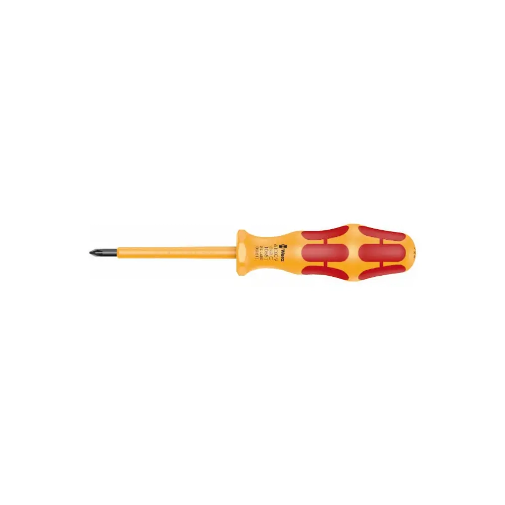 Крестовая изолированная отвертка Kraftform VDE 1065 I PZ 1x80 мм WERA 05051611001