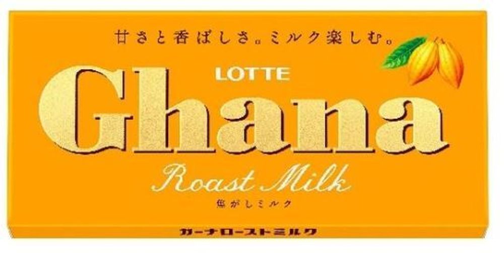 Шоколад Ghana топлёное молоко, Lotte, 50гр