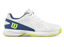 Детские теннисные кроссовки Wilson Rush Pro JR L - snow white/snow white/ensign blue