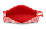LOUIS VUITTON Coated Canvas Clutch Toiletry Bag, Toiletry Bag Women"s Red
