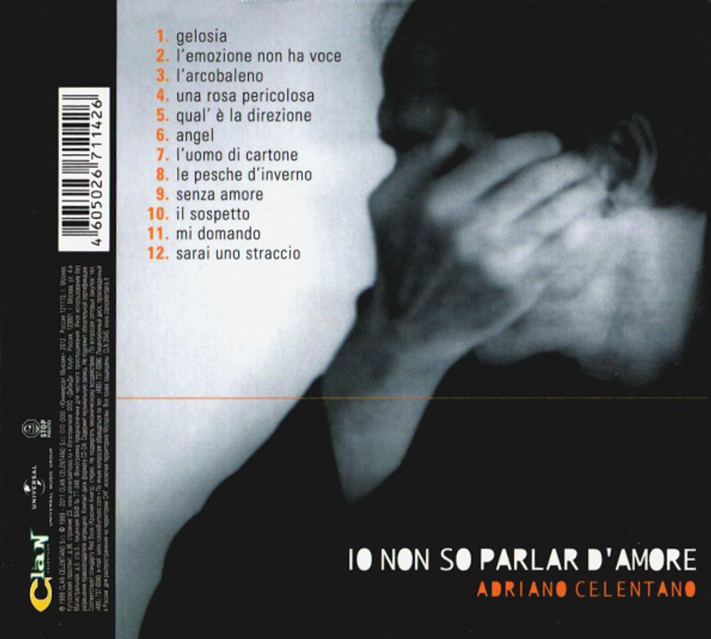 Adriano Celentano / Io Non So Parlar D'Amore (RU)(CD)