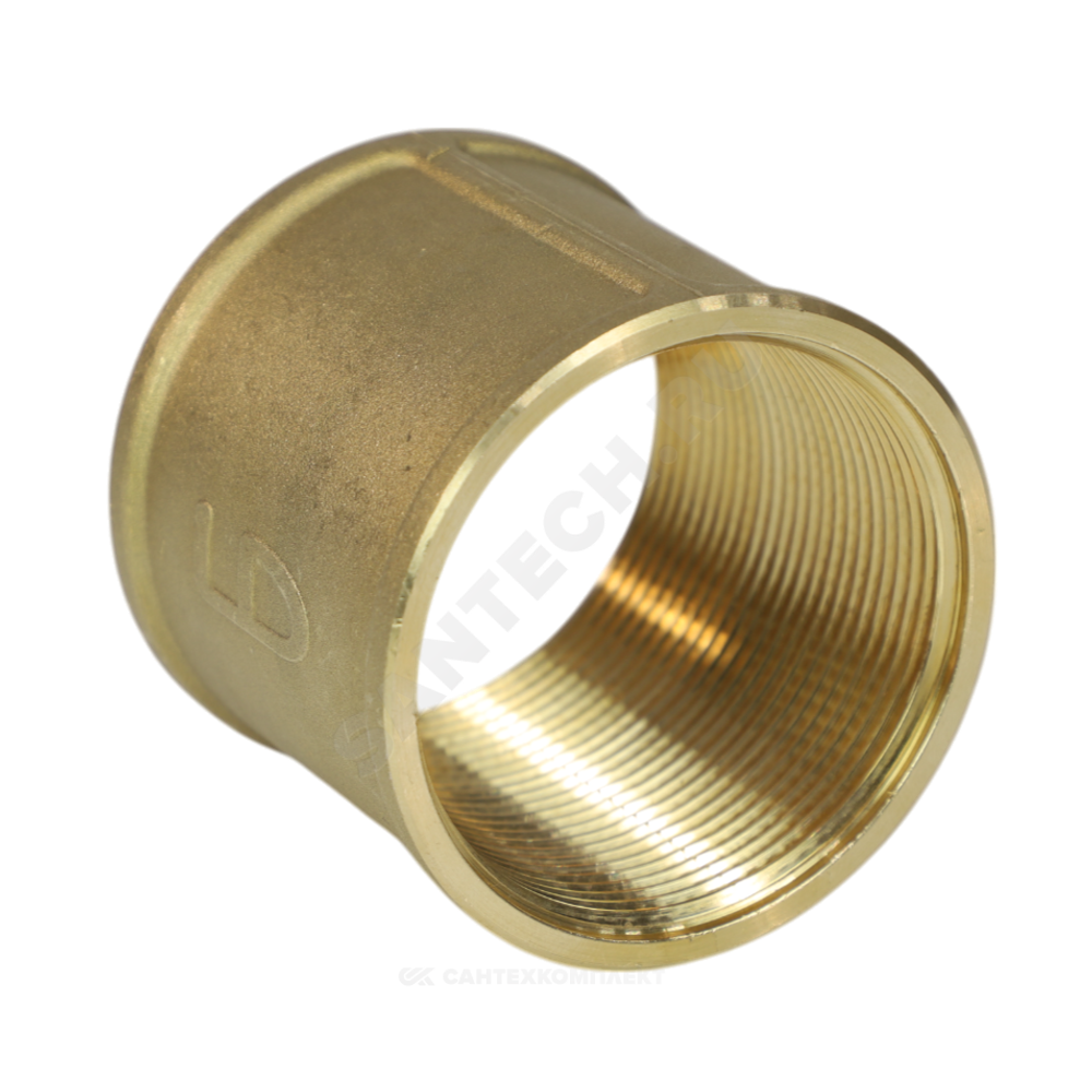 Муфта латунь Ду 32 (1 1/4") ВР/ВР LD LD.65.502.32