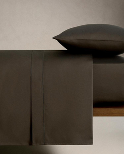 ZARA HOME (300 НИТЕЙ) ПРОСТЫНЯ НА РЕЗИНКЕ ИЗ САТИНА | ВЫСОТА 40 СМ, ПЕПЕЛЬНЫЙ