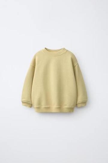 ZARA ОДНОТОННАЯ ТОЛСТОВКА ИЗ КРАШЕНОЙ ТКАНИ, ХАКИ