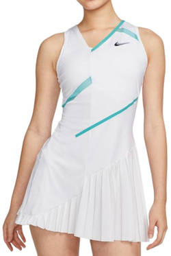 Теннисное платье Nike Court Dri-Fit Tennis Dress W - white/white/washed teal/wolf grey