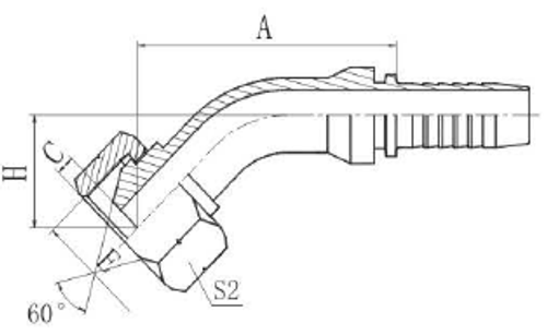 Фитинг DN 38 BSP (Г) 2 (45)  накидная гайка