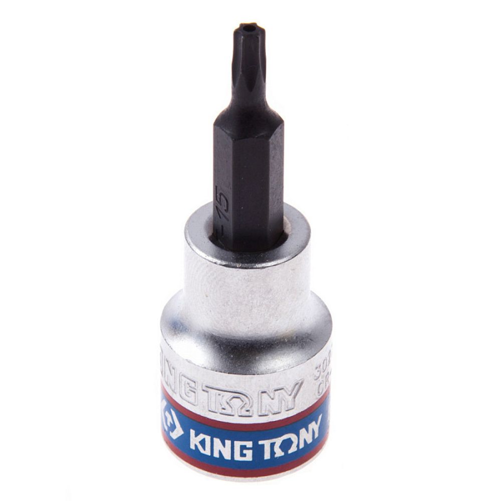 KING TONY (302715) Насадка (бита) торцевая 3/8", L = 50 мм, TORX с отверстием, T15 KING TONY (302715) Насадка (бита) торцевая 3/8", L = 50 мм, TORX с отверстием, T15