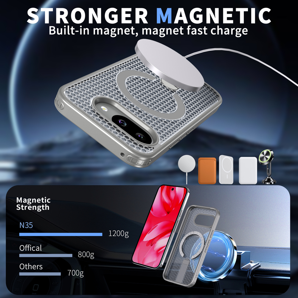 Прозрачный чехол Mesh Pro Magnetic Case для Google Pixel 10А