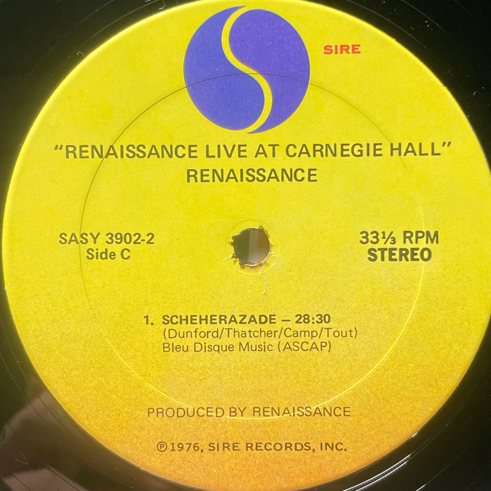 Renaissance – Live At Carnegie Hall 2LP (США 1976г.)