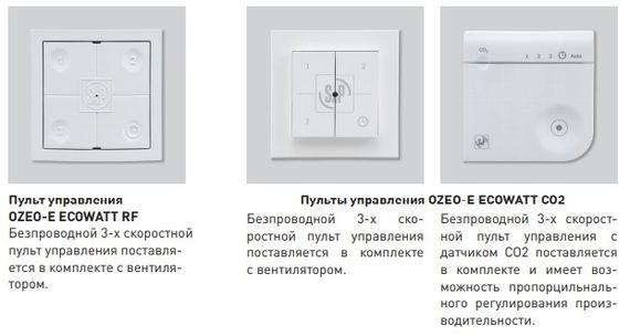 Многозональный вентилятор Soler &amp; Palau OZEO E ECOWATT 2 RF