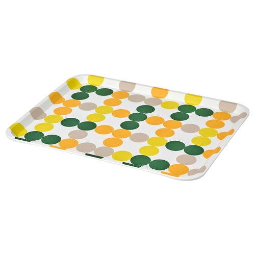 Поднос IKEA BROGGAN (БРЁГГАН), Разноцветный, 37x29 см