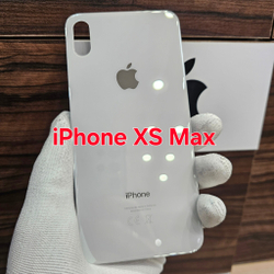 Крышка для iPhone XS Max - задняя стеклянная панель "премиум качество" (белого цвета)