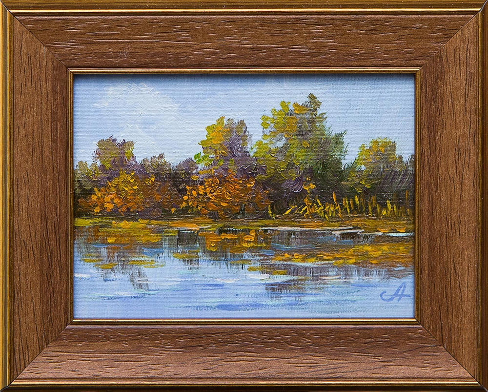 Картина маслом "Река. Осень" Селенских