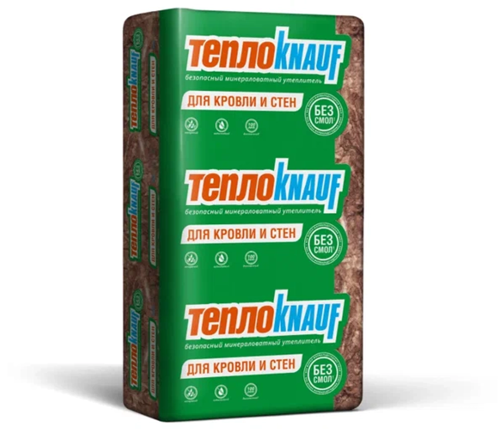 Утеплитель ТеплоKnauf Кровля/Стена/Пол (Коттедж) 1230x610x100 мм