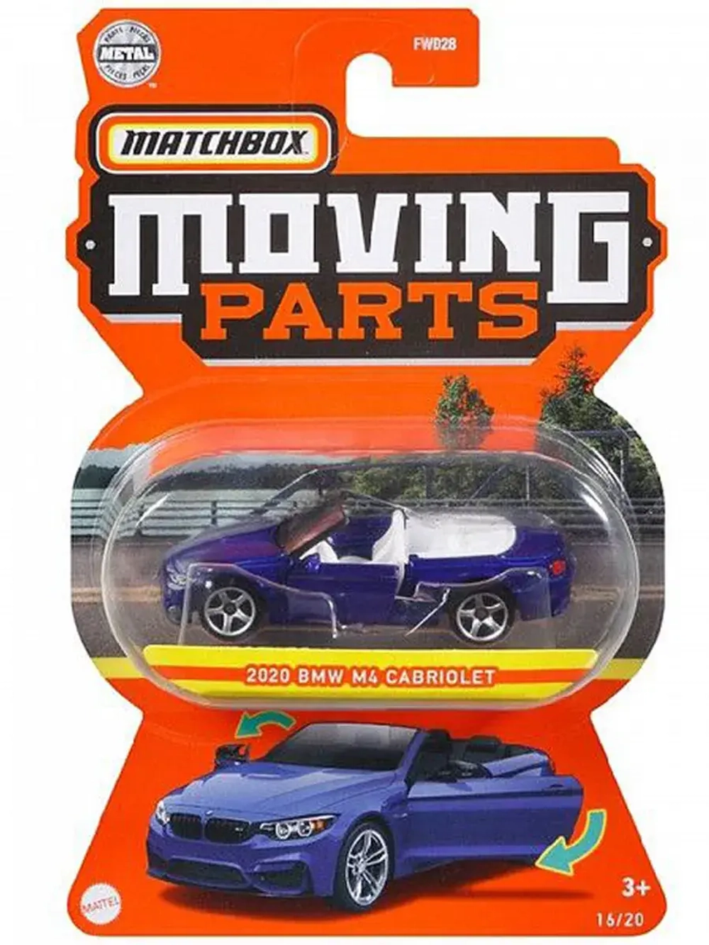 Машинка Хот Вилс Matchbox 2020 BMW M4 FWD28 GWB45